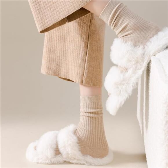 New 5 Pairs Fuzzy Soft Cozy Comfortable Socks for Women, Casual Sleep Comfy Sock - Picture 5 of 6